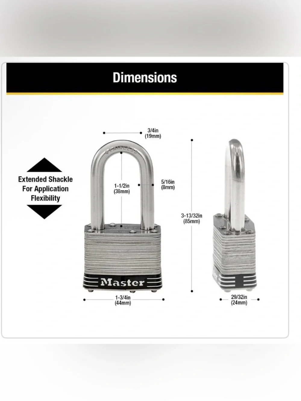Master Lock 1SSTLF Stainless Steel Outdoor Padlocks Keyed Alike 2-Pack NEW